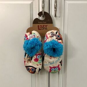🦉 NWT Lazy One kids Owl Yours slippers